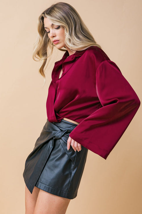 powerful-charm-woven-satin-top Flying Tomato-Sophia's Style-6